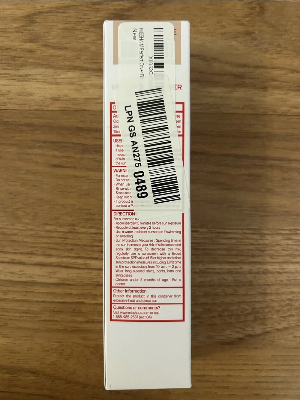 MISSHA M Perfect Cover BB Cream SPF 42 PA+++ No.21 Light Beige - New Unopened